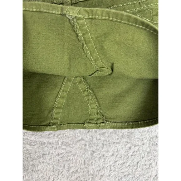 True Religion Womens Green Denim Mini Skirt Size 26 Rare Sample Design NWT - Picture 11 of 12